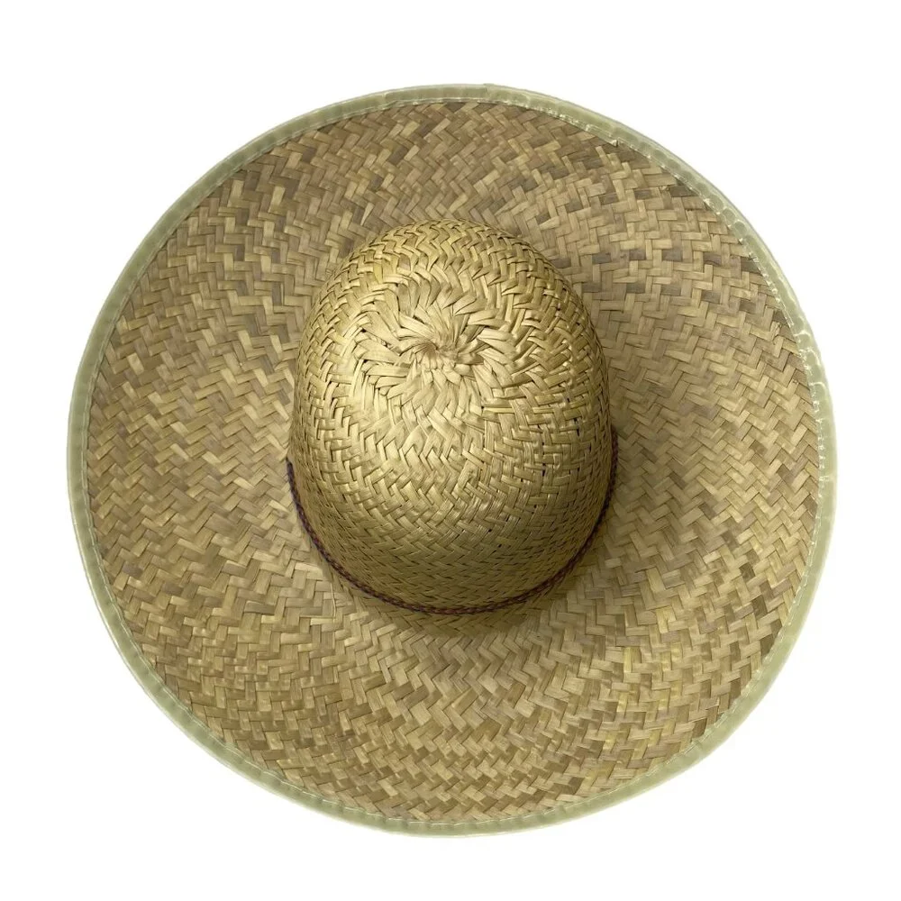 Women's Wide Brim Straw Hat with Adjustable Chin Strap - Picture 3 of 5